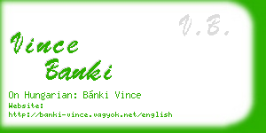 vince banki business card